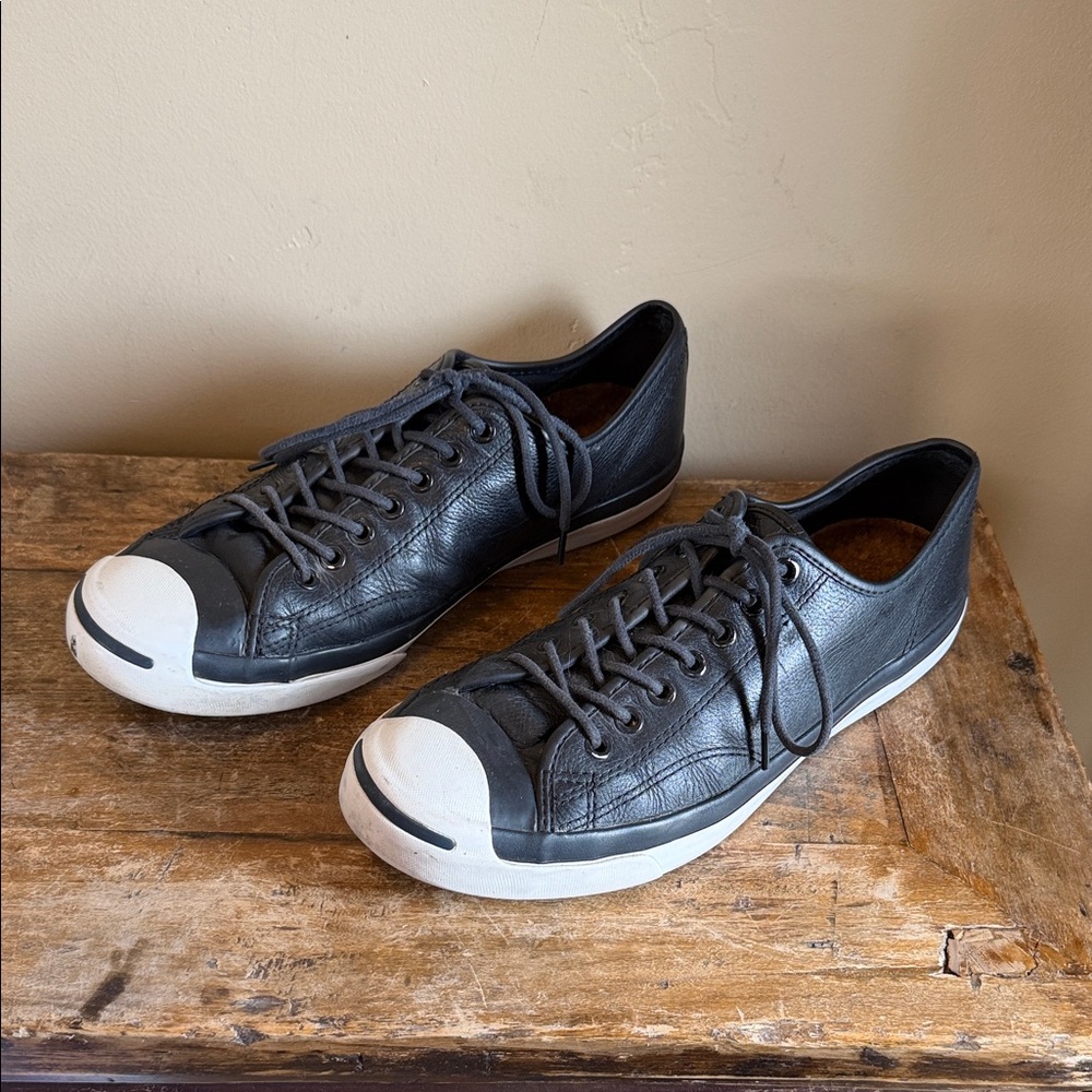 Converse Chuck Purcell Black Leather Men's Sneakers Size 9.5